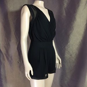 Doe & Rae black chiffon romper